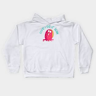 Oops Dropped Dessert Pink Donut Character Kids Hoodie